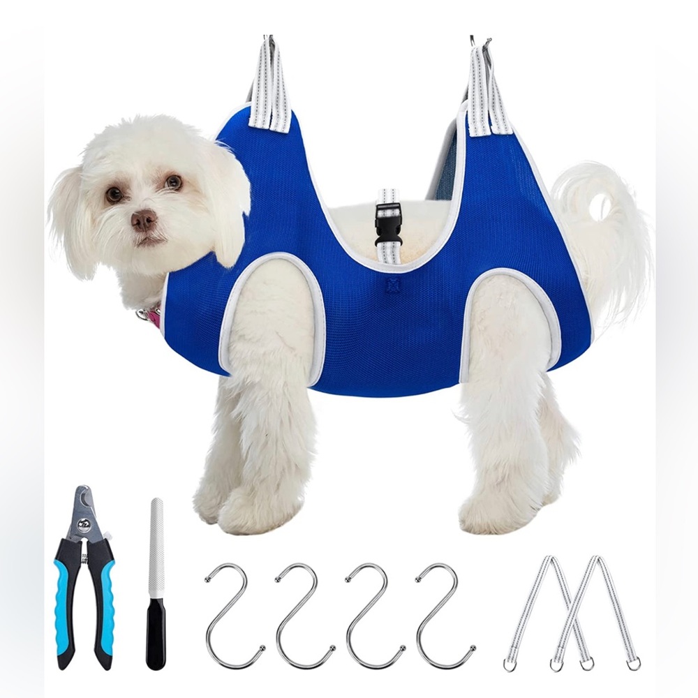 🆕 Pet Grooming Hammock for Small Dogs